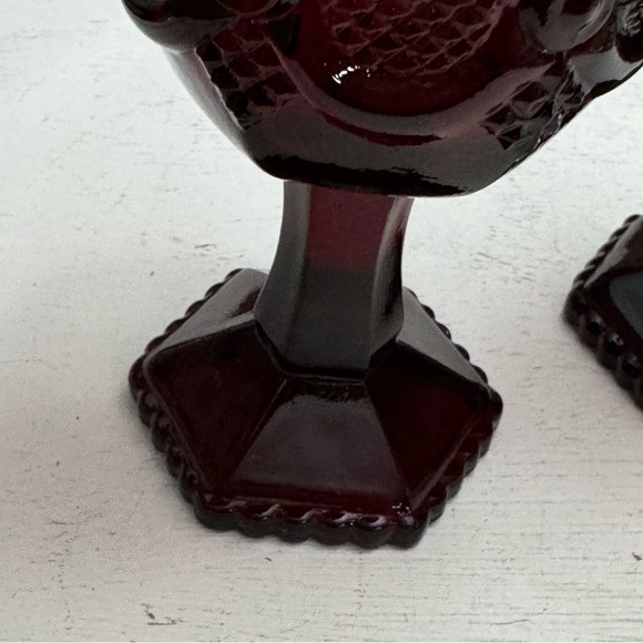 Vintage Avon Cape Cod Collection Vintage Cordial Sherry Red Goblets Retro - Picture 6 of 13